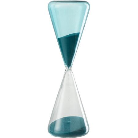Zandloper | glas | blauw | 8x8x (h)25 cm